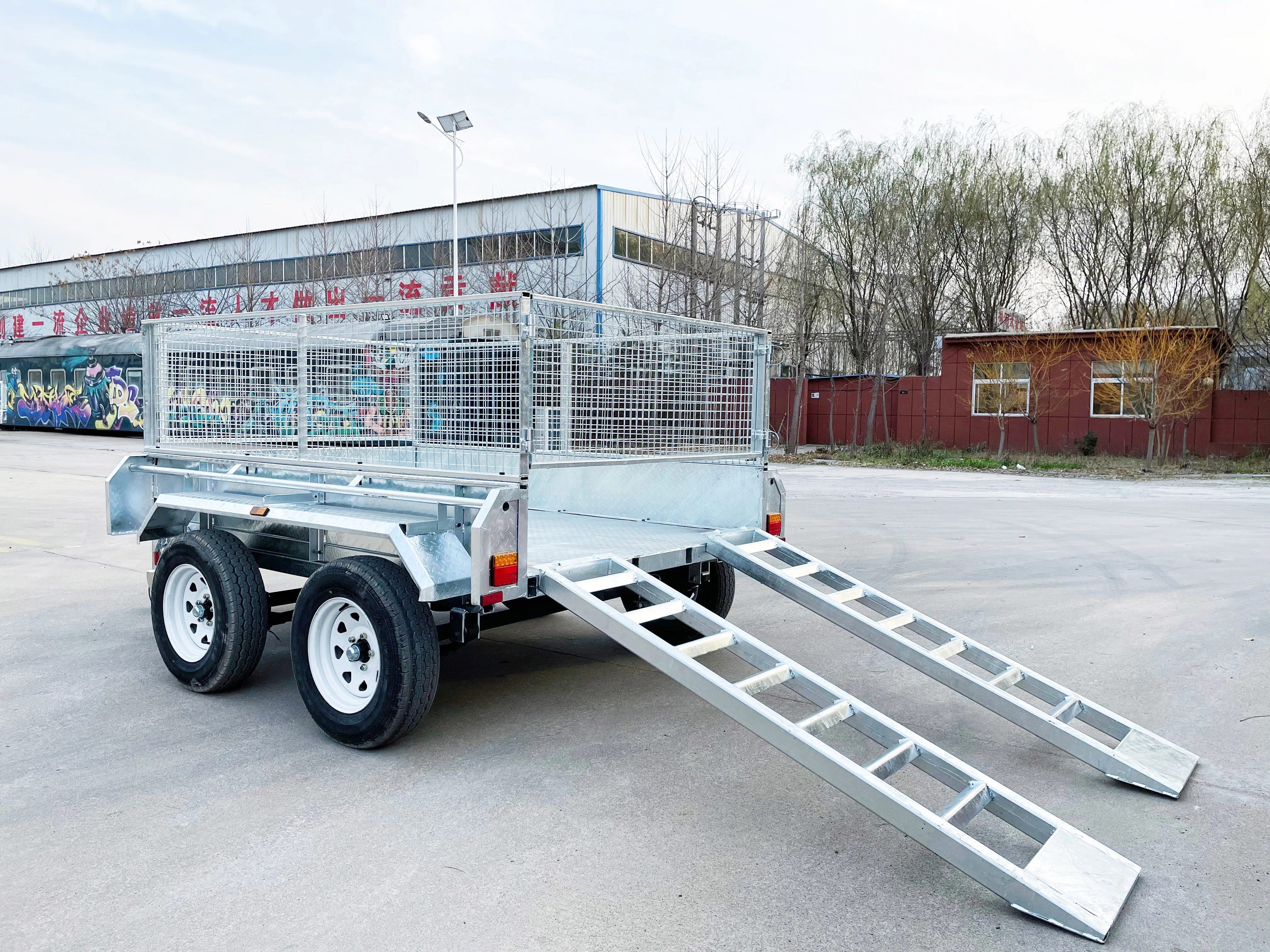 China Supply Cage Trailer Box Trailer 10X5 Tandem Axle Trailer