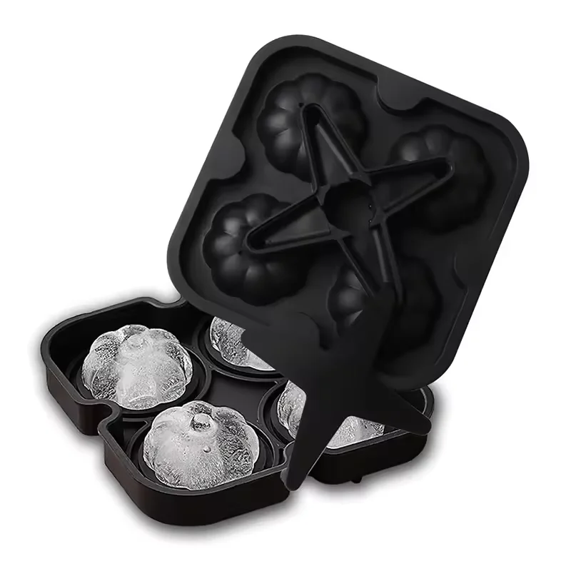 Latest design ice cube mold silicone ice block moulds ice ball maker for wine silicon mold with lid