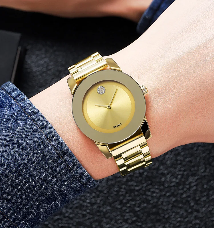 SKMEI 2023 Designer New Luxury Stainless Steel Quartz Wrist Watch For Men Custom Logo Watch Quartz