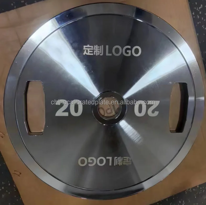 Fitness Equipment Two-Hole Powerlifting Bumper Plate Discs Calibrated Weight Plates for Strength Training