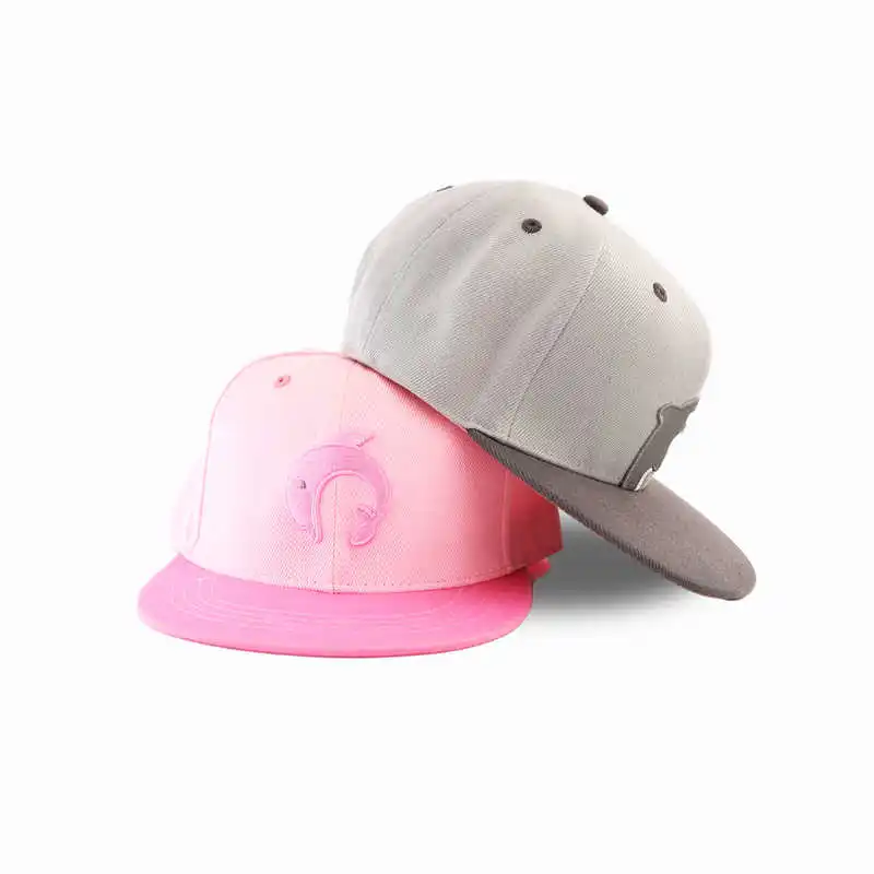 Customized Cotton 5 Panel A Frame Embroidery Snap Back Solid Color Logo Customized Blank Baseball In Two-Tone Hats
