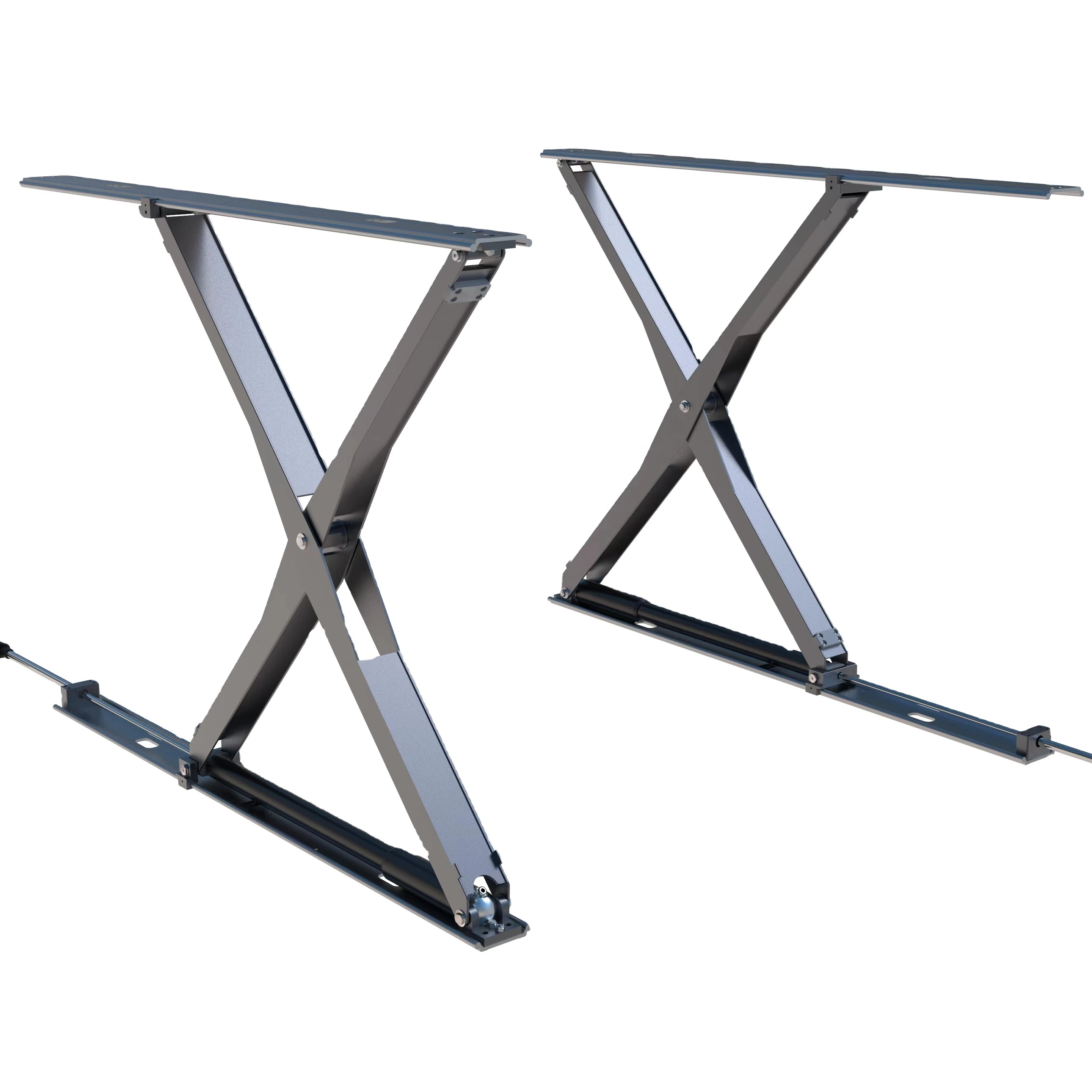 24V Electric RV roof lifting X-type Aluminum bracket with power off hand crank