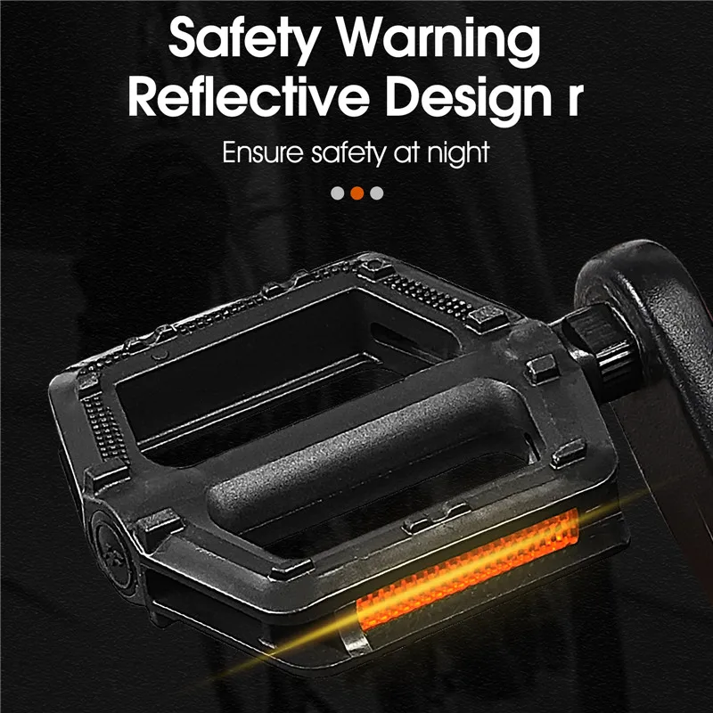 WESTBIKING Cycling MTB Bike Bicycle Pedals Ultralight Plastic Bearings Pedals Durable Anti-Slip Widen Area Bike Bicycle Pedal