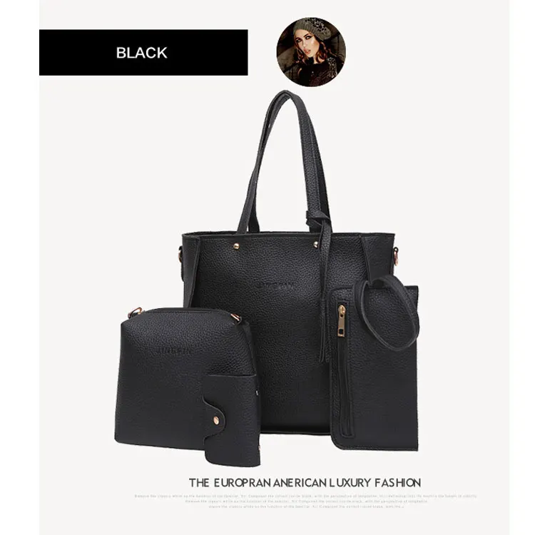 2021 New Fashion Composite Bags 5 Colors Tassel Matching Women Handbag Ladies Purse Set