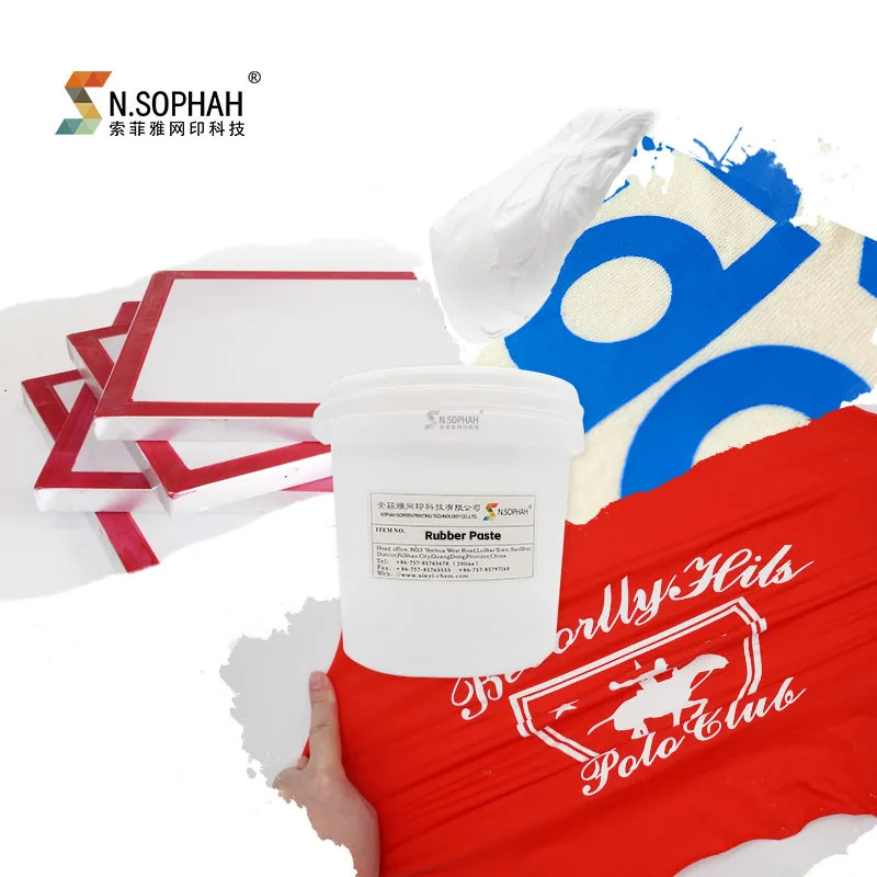 Текстильная резиновая паста на водной основе для печати футболках
