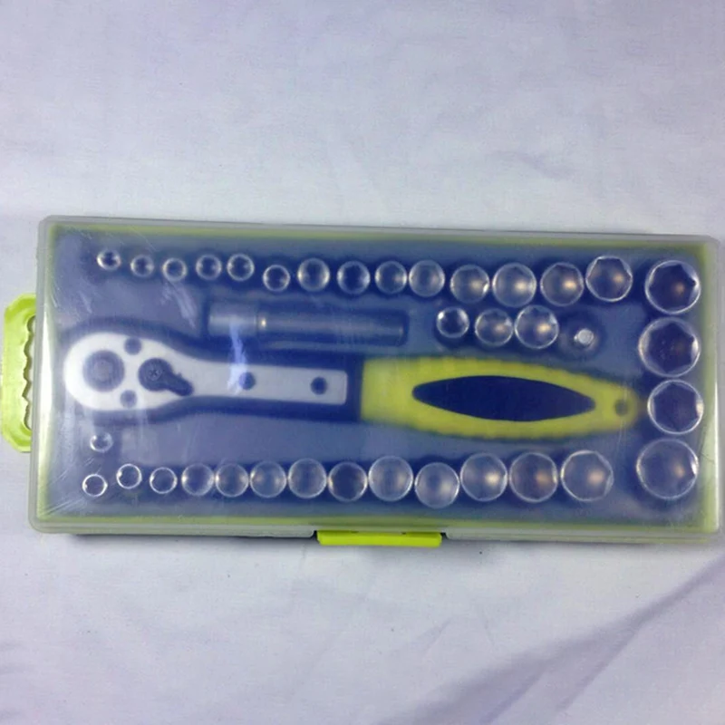 40PCS Tool Set Ratchet Socket Wrench and Screwdriver Set with Bits