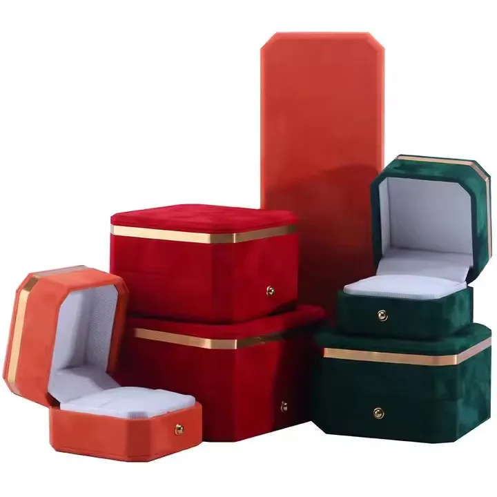 Коробка для упаковки ювелирных изделий ручной работы прямоугольная форма свадебного ожерелья серьги кольца подарочные коробки оптовая продажа с фабрики