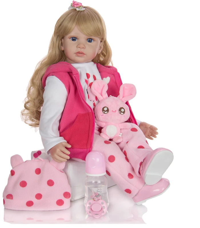 Baby Dolls Silicone Cute Soft Babies Doll Fashion Bebe Reborn Dolls 55cm Newborn Reborn Baby Toys for Girls