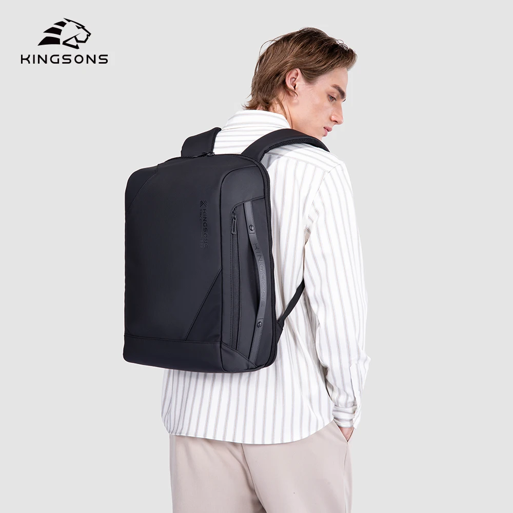 USB charging 15.6 inch laptop backpack waterproof black laptop bagpack for business travel with trolley belt anti-theft mochila