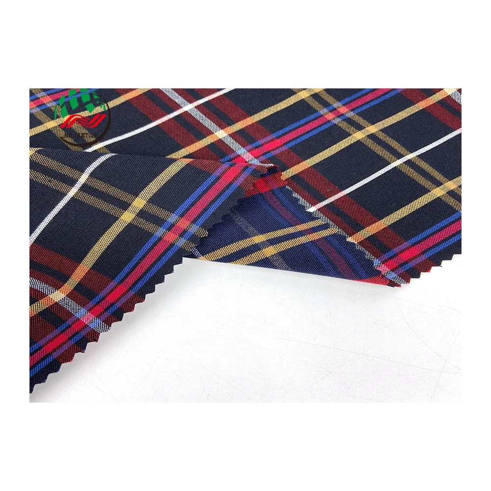 High Quality 260gsm Spandex Stretch Fabric 10s Plaids Twill Nr Bengaline Fabric For Trousers