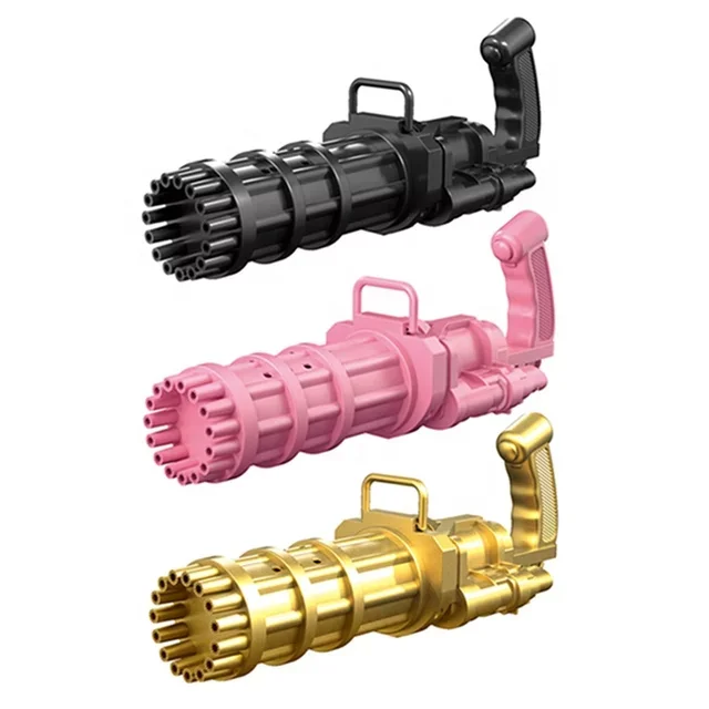 Amazon hot-selling automatic 15-hole bubble machine newly upgraded large 15-hole Gatling bubble gun