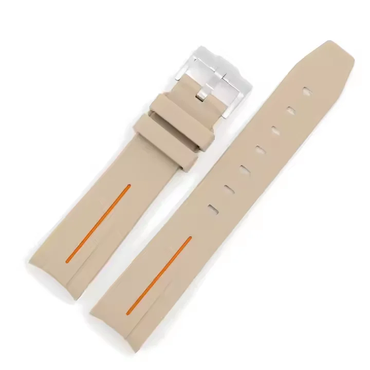 New Diving Waterproof Sport Watch Bands Straps for  20mm Curved End Rubber Watch Strap for Smartwatch