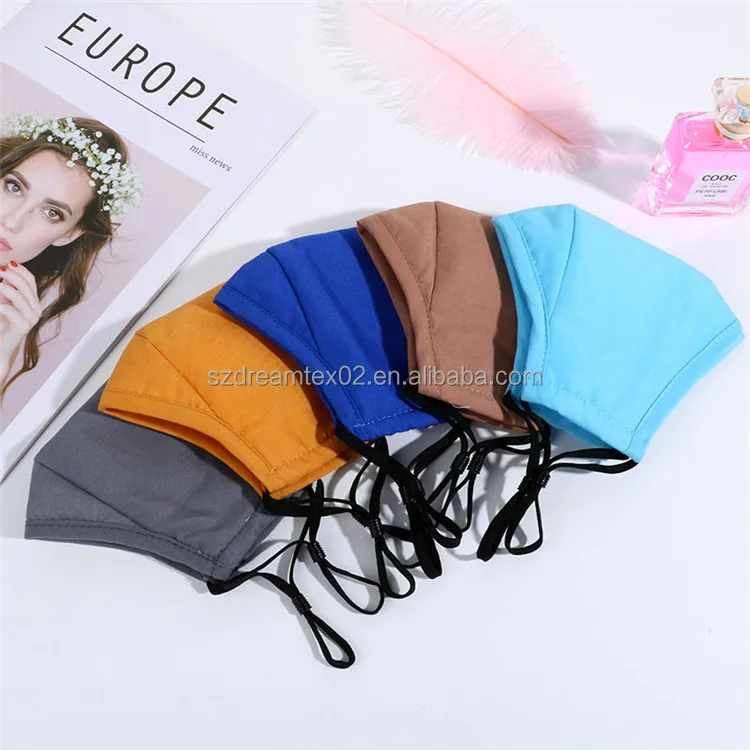 wholesale fashion adult protective safety adjustable nose wire oem logo custom reusable washable cotton cloth face mask masks