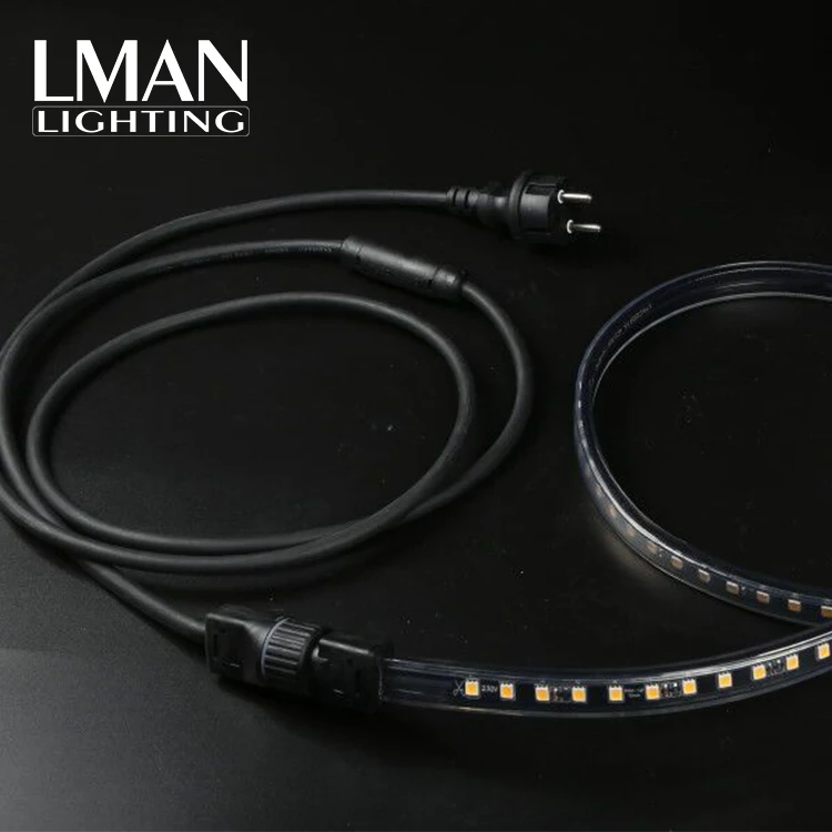 Durable Construction Site Light 12mm PCB Width Ip67 Waterproof Connector 220V 2835 Work Light Led Rope Light