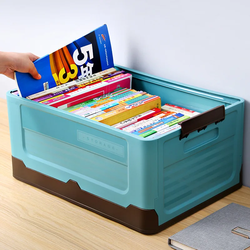 Foldable Storage Box Wardrobe Storage Box Large Capacity For Toy Clothes Snacks Books Shoes Plastic Box For Car Household