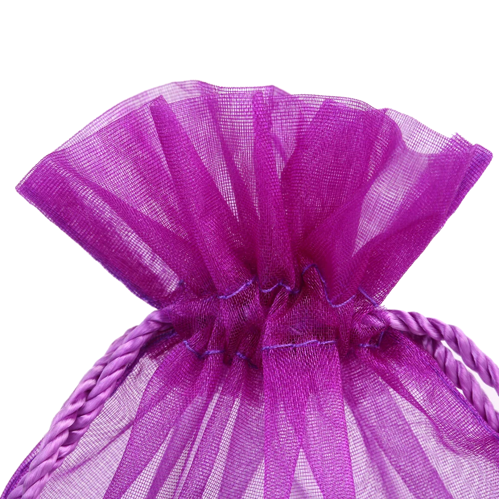 organza bag with logo printed custom organza pouch bag with tassel