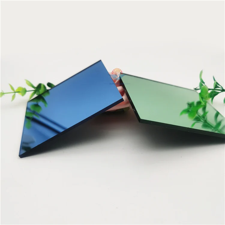 4mm 5mm 6mm Light blue light green mirror glass for mirrors decor wall