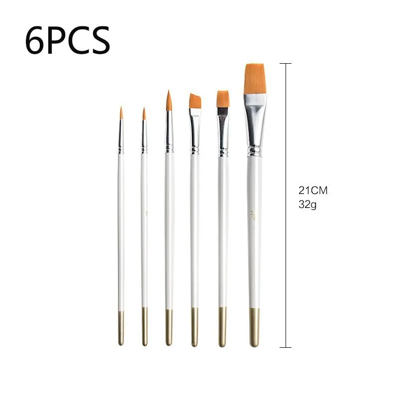 Art Tools 7-Piece Set Palette DIY Paint Tray Spike Flat Peak Slant Peak Combination Acrylic Pen