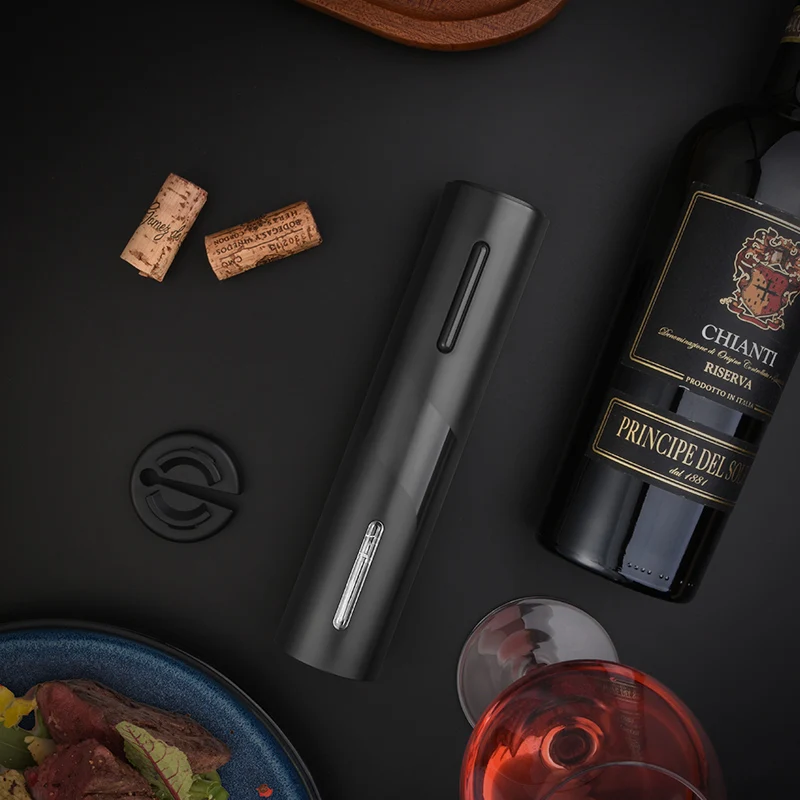 4In1 Electric Wine Bottle Opener Gift Set With Foil Cutter,Wine Stopper,Wine Preserver