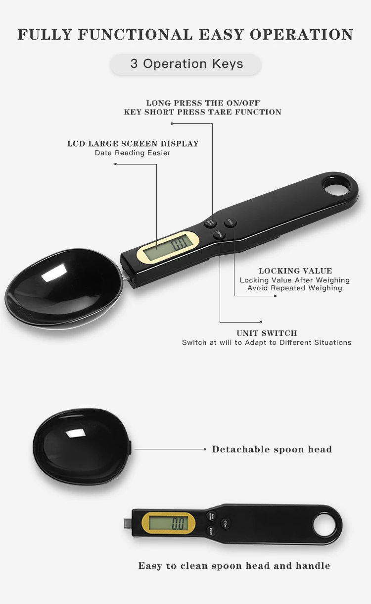 Multipurpose Scale Measuring Spoon Cooking Tools for Home Gadgets