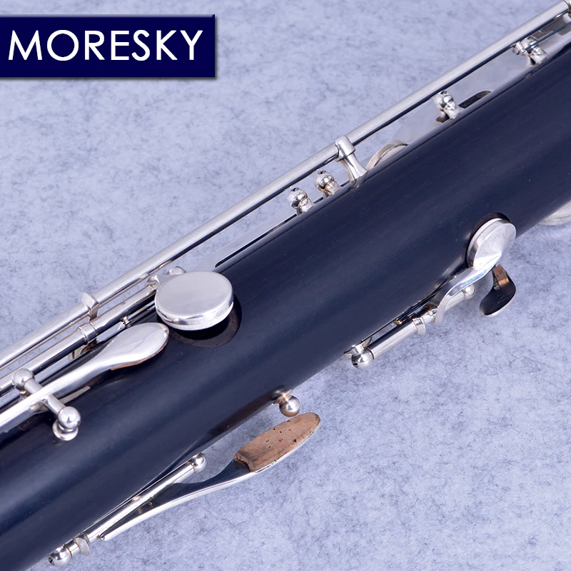 MORESKY Bass Clarinet Ebony Wood Professional Clarinet Low-C/LOWE Bb/Sib
