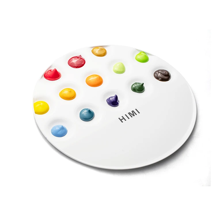 Miya himi 18 colors 12ml custom modern gouache finger paint for kids