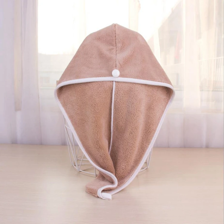 High quality coral fleece quick dry hair wrap salon spa microfiber head towel