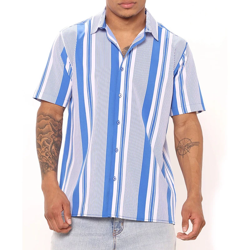 New Hawaiian Shirt 3D Digital Printing designer shirts men Retro Pattern Casual Loose dress shirts