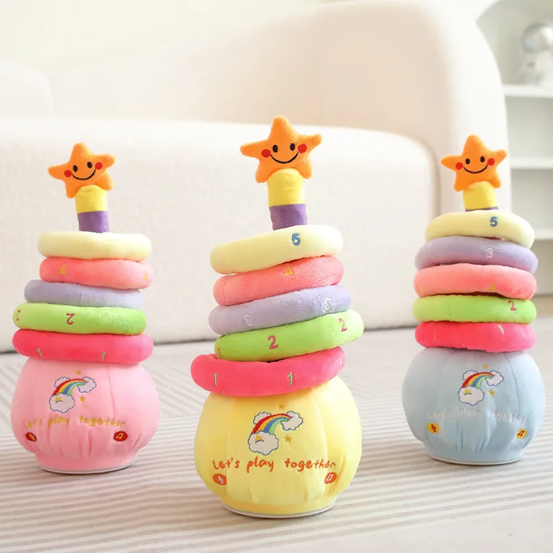 Customized baby Electric Dancing Plush Toy plush toys plush padded stacking ring cotton stacker set toys educational for kids