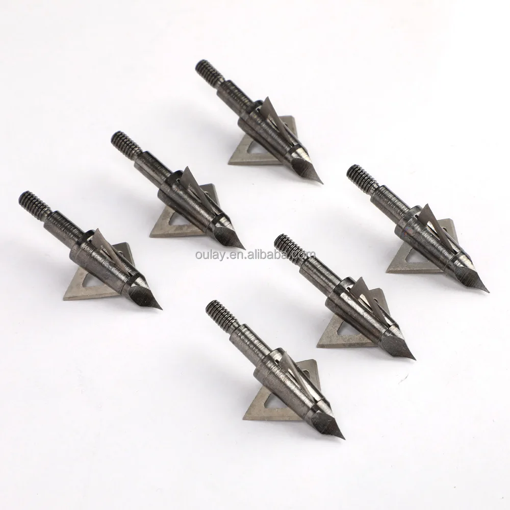 Archery Broadheads 100 grain  125 grain Arrow Heads Tips Traditional Recurve Bow Hunting Practice