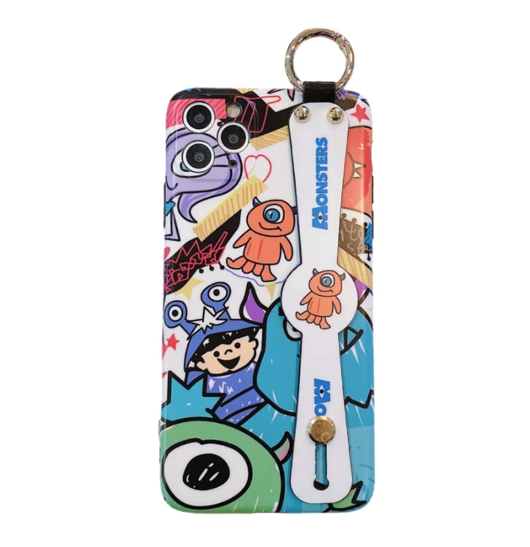 Anime Mickey Toy Story Monster Inc wristband holder Phone Case For iPhone 12 pro max 12 Mini 11 XS X free shipping