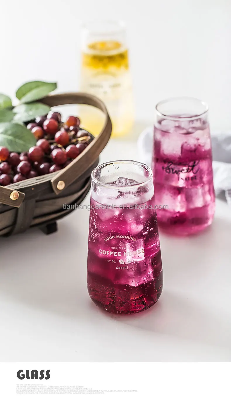 2021 Hot Sale Wholesale Custom Logo nordic Glassware clear Mug Heat Resistant cola fruit juice Glass Cup 450ml Cocktail Glass   .jpeg