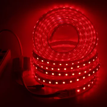 220V AC SMD4040 5050 Light Source 220V High Voltage Constant Current RGB Single Color 50M 100M LED Strip Light Waterproof