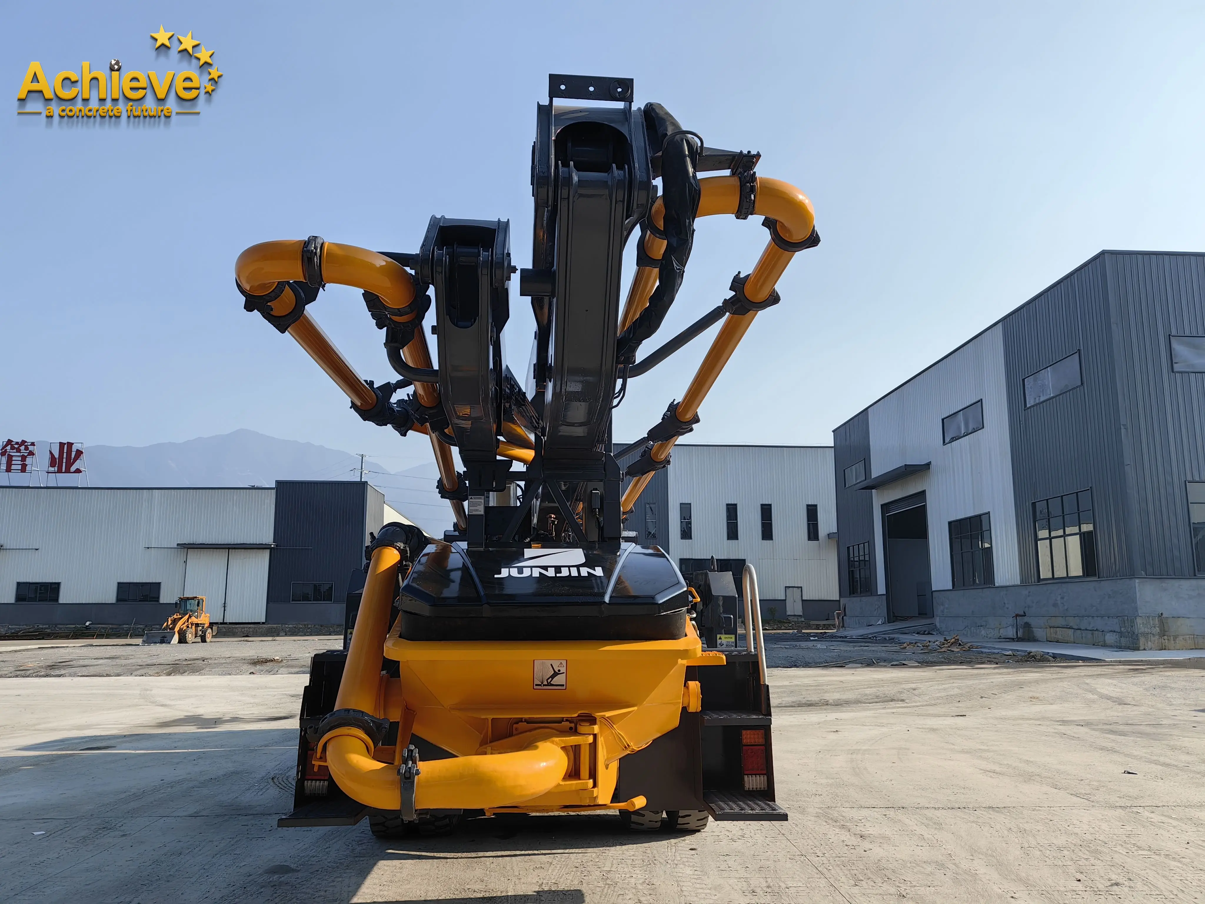 Achieve Junjin 37M Horizontal Reach 32M Used Concrete Pump Hose Best Selling Jxr37-4.16Hp Concrete Pump Truck