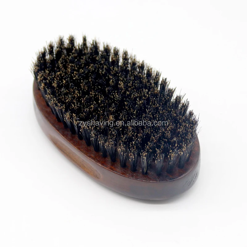 Natural 100% Boar Bristle Black Men Wooden Soft Hair Beard Brush
