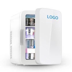 Hot Sale Electric Car Fridges for Camping Portable AC 100V-220V DC 12V Fridge Beauty 10 Litres Skin Care Mini Fridge