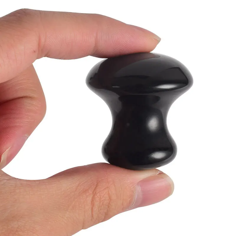 Hot Sale Black Obsidian Mushroom Facial Massager