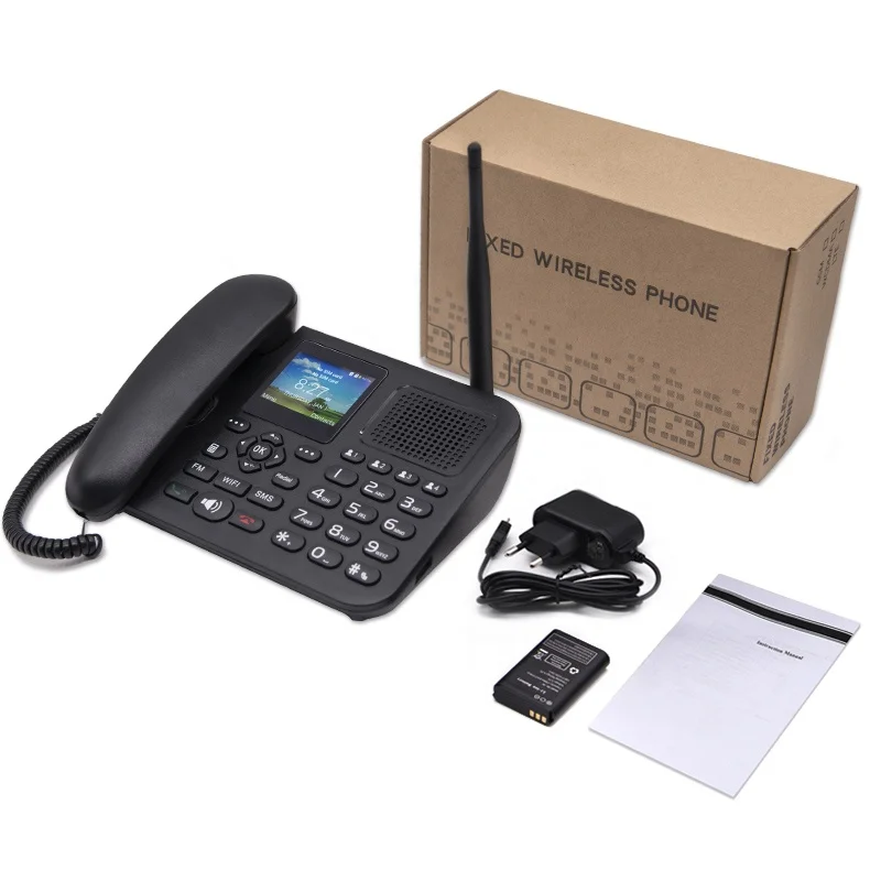 Lte Wcdma Gsm VoIP VoLTE Sim Cordless Telephones Desktop Phone with Wifi Hotel Phones Guestroom Phone