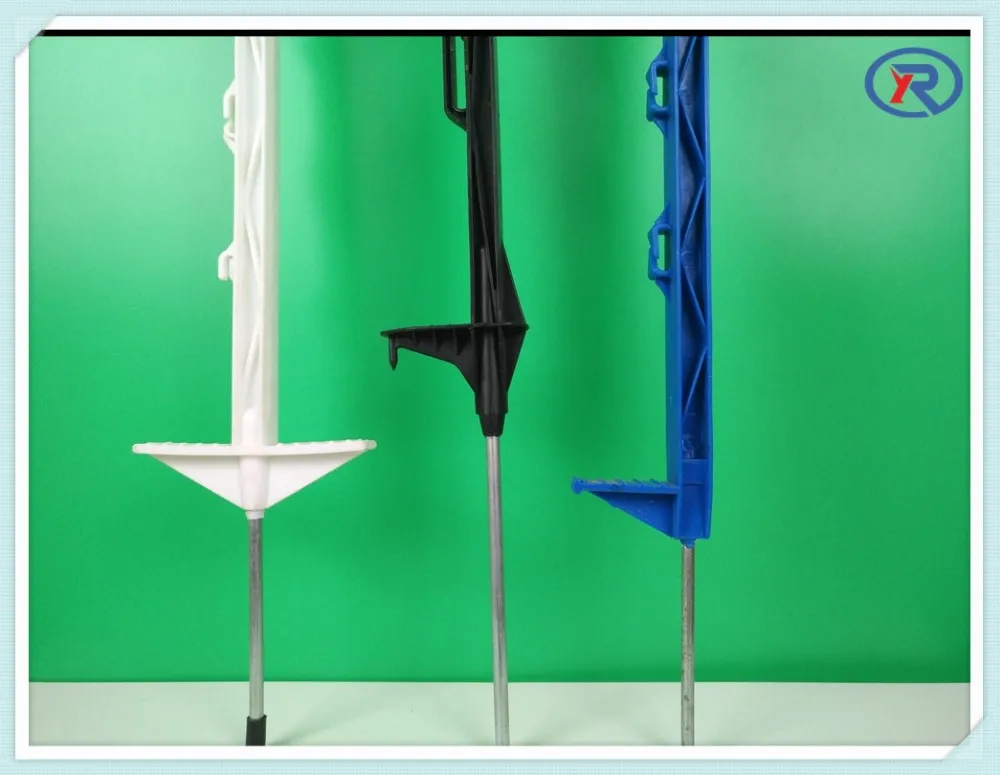 Premium Portable 120cm Single Foot Plastic Electric Fence Post Multiwire Step-in Plastic Posts for pasture