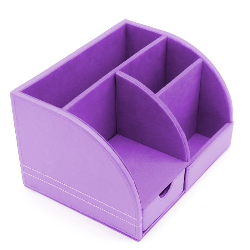 
Amazon hotsale Custom logo high quality MDF PU leather office desk organizer 