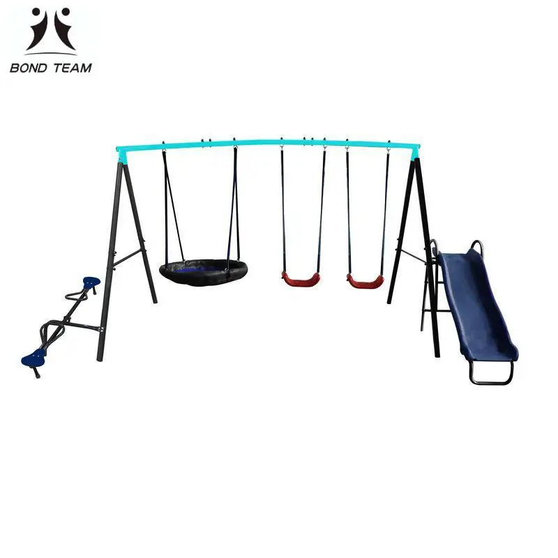 
TUV Certification Easy Assembly Portable swing and slide kids outdoor playground 