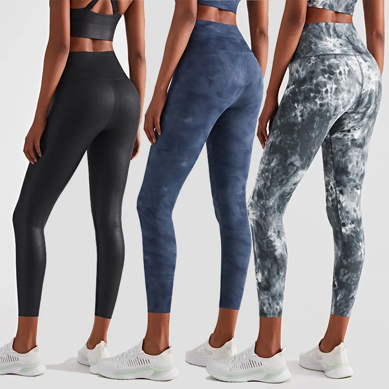 Wholesale Hot Girl High Waist Butt Tie Dye Gym Leggings Activewear Booty Butt Lift Sports Yoga Wear Fitness Workout Pants