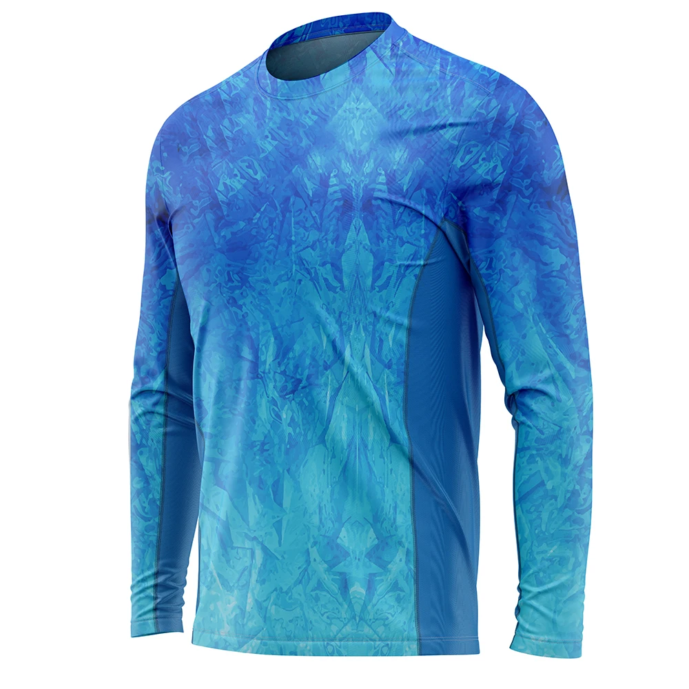 UPF50 Anti-Uv Customized Fishing Shirt Design Sublimated Fishing Hunting Jersey Wear Summer Mens Fishing Apparel