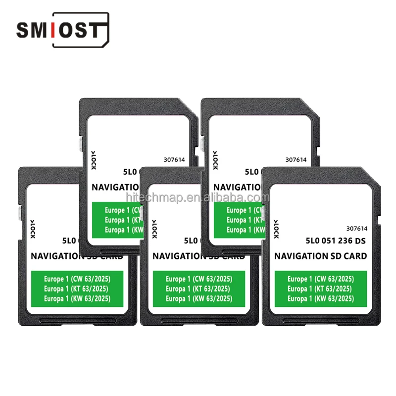 SMIOST Europe GPS навигация CID изменение Sat Nav SD карта Обновление карты для Skoda MIB2 2025 Karoq Fabia 3