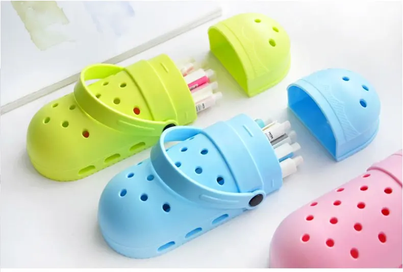 Лидер продаж, милый школьный пенал в форме обуви, многоразовый пенал для ручек, гибкие пеналы для подростков