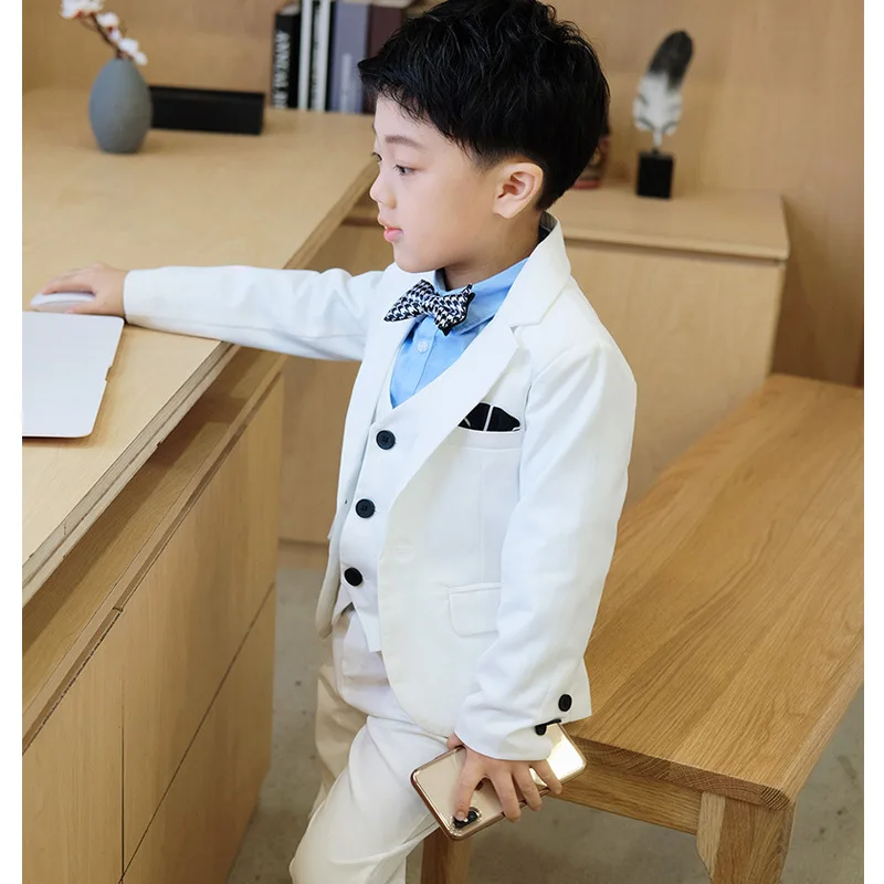2019 Summer Wholesale Children Quality Clothes White Suit For Boys Children Kids Baba Suit