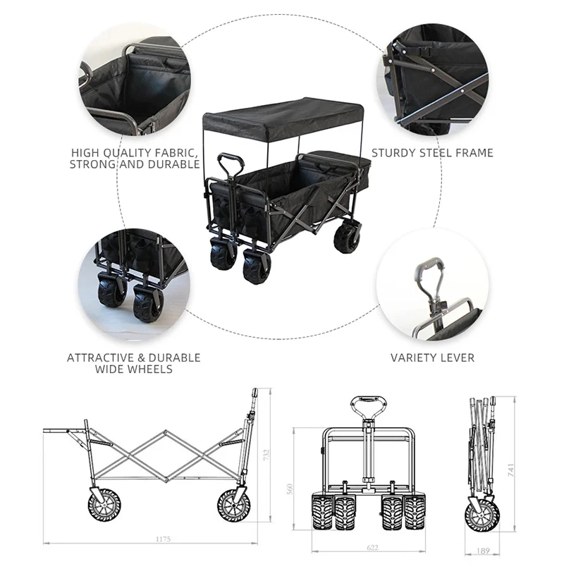 Stroller Hot Sell New Leather Baby Carriage Space Business Kids Gifts Travel Folding Wagon With Canopy