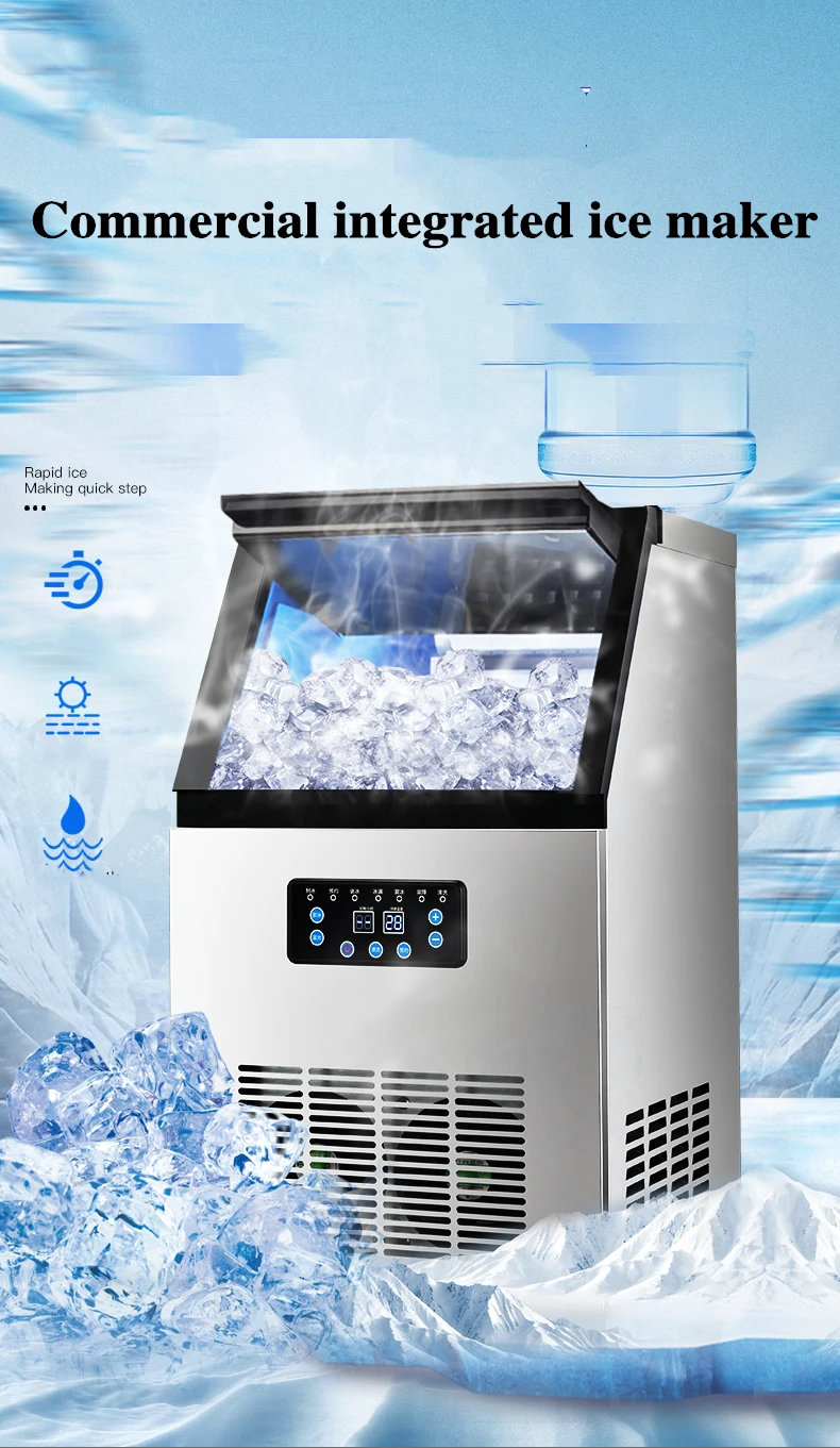 Ice Maker 60KG 70KG 80KG /24H  Ice Cube Making Machine Automatic Ice Maker