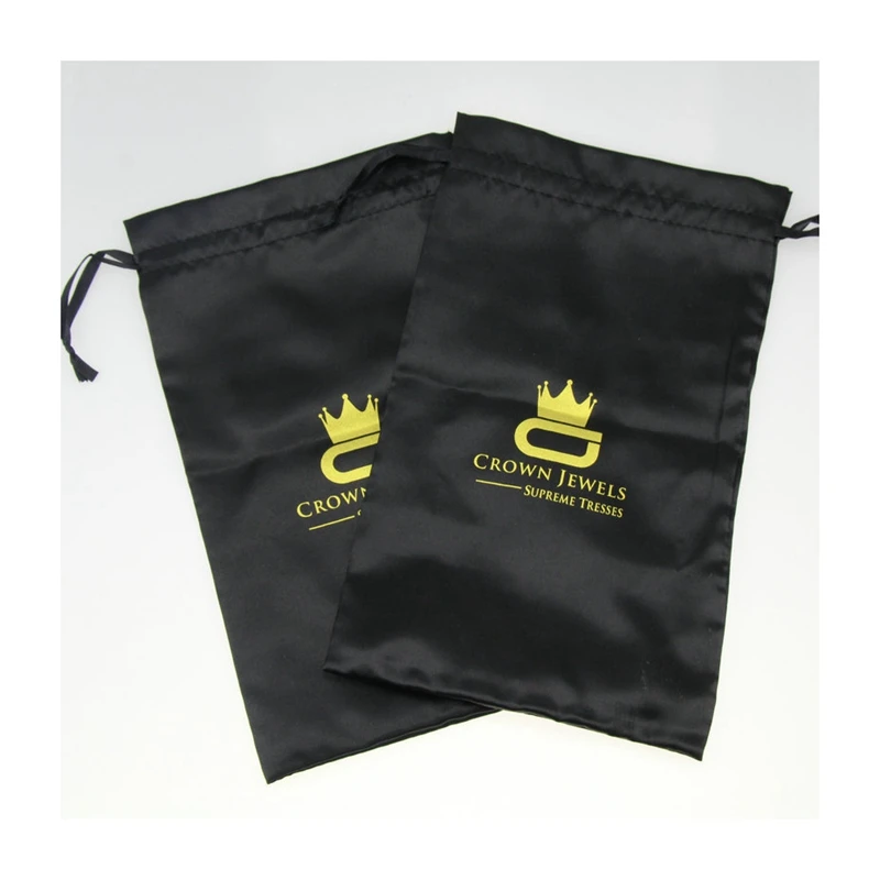 Pandasew Luxury Dense Silk Satin Bag Jewelry Package Pouch Drawstring Bag With Custom Logo Printed