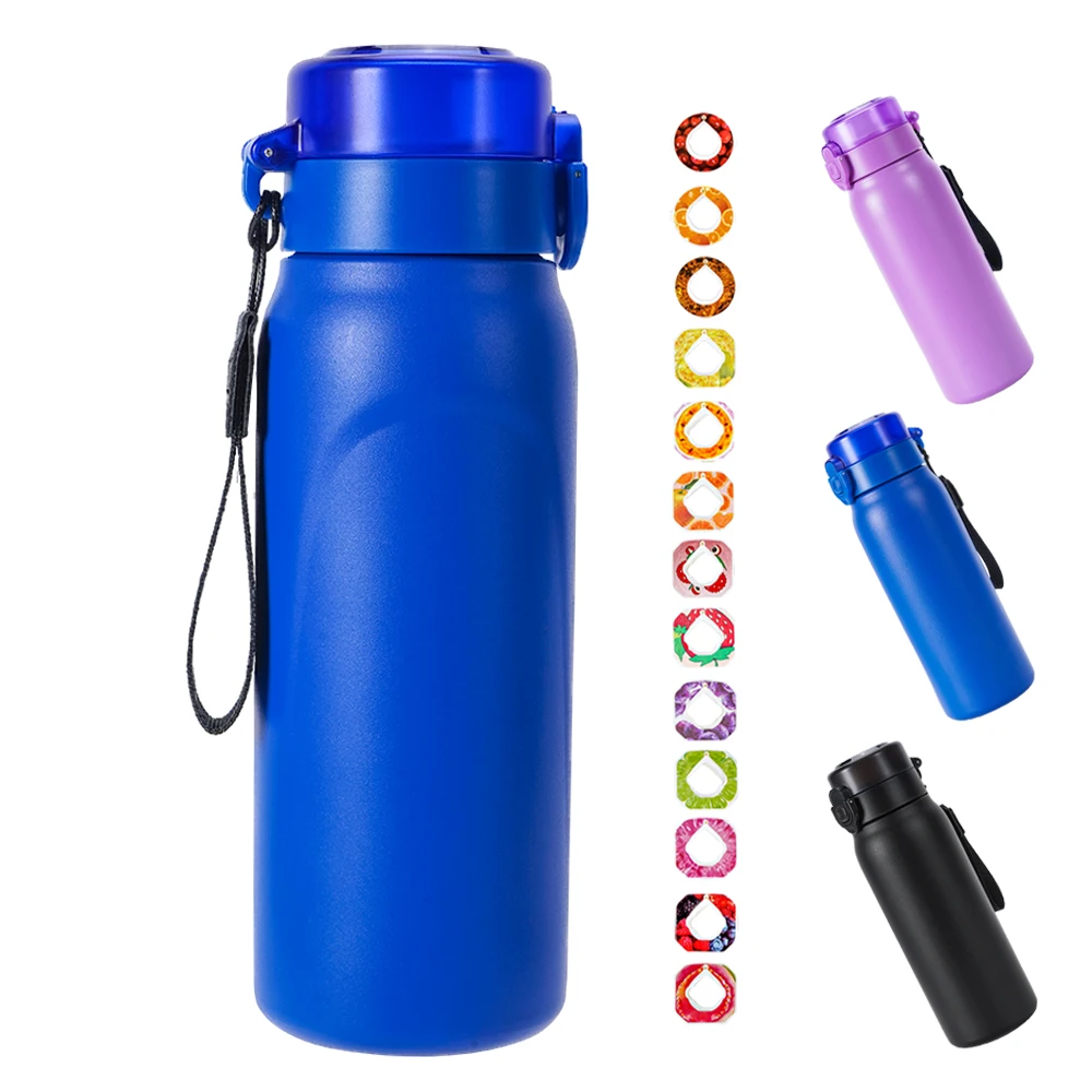 2024 the most popular Double Stainless Steel Water Bottle 700 ml Fruit Flavor Pods for Adults Gym Travel Hot Thermal Insulation